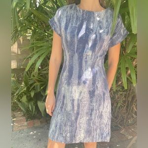 Cynthia Rowley Metallic Jacquard Cocktail Dress